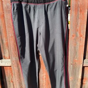 Cherokee infinity scrub stretch Pants with Red Trim XL